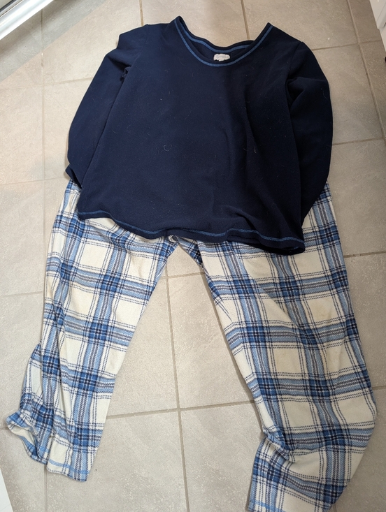 Pajamagram Other - PajamaGram Women's Navy Top and Blue Plaid Pajama Set, Size 1x
